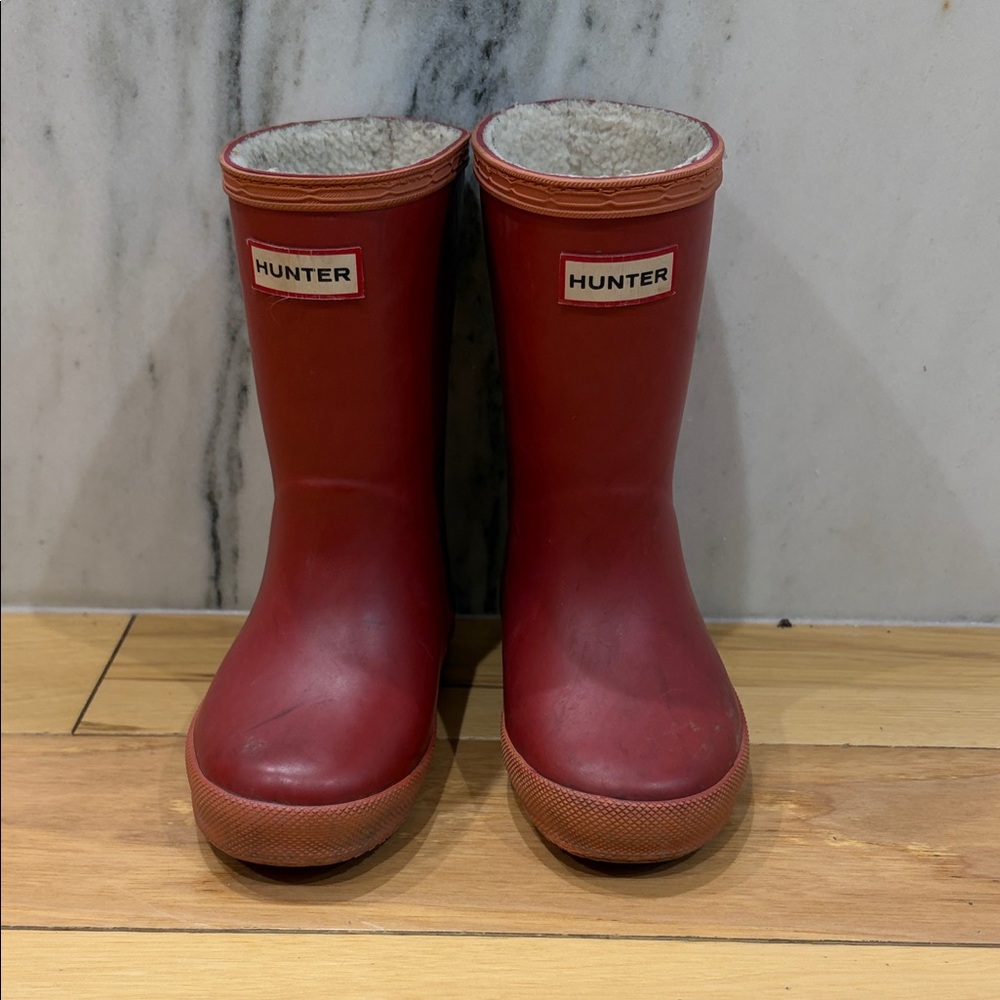 Hunter Classic Red Waterproof Lined Boots